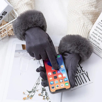 Gants chauds en cuir suédé Lunara Winter™