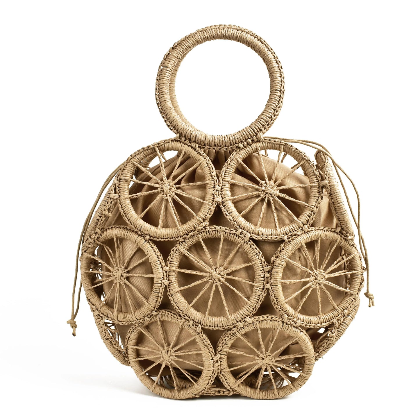 SeaLure™ Golden Riviera gewebte Handtasche