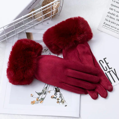 Gants chauds en cuir suédé Lunara Winter™