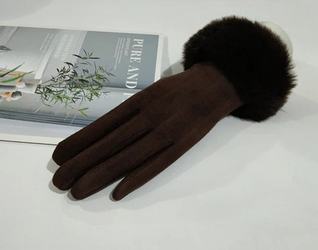 Gants chauds en cuir suédé Lunara Winter™