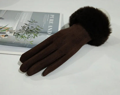 Gants chauds en cuir suédé Lunara Winter™