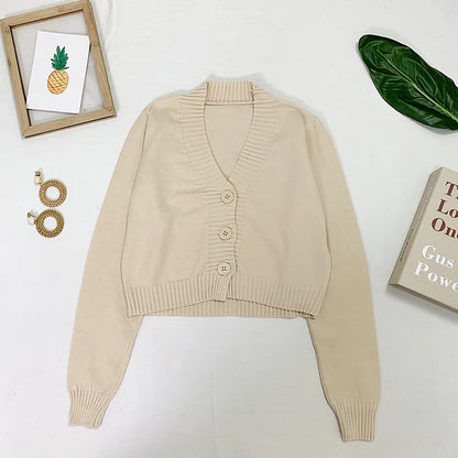 Lunara Winter™ Cropped Single-Breasted Cardigan