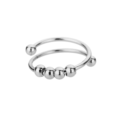 Elara Jewelry™ Beaded Open Adjustable Ring