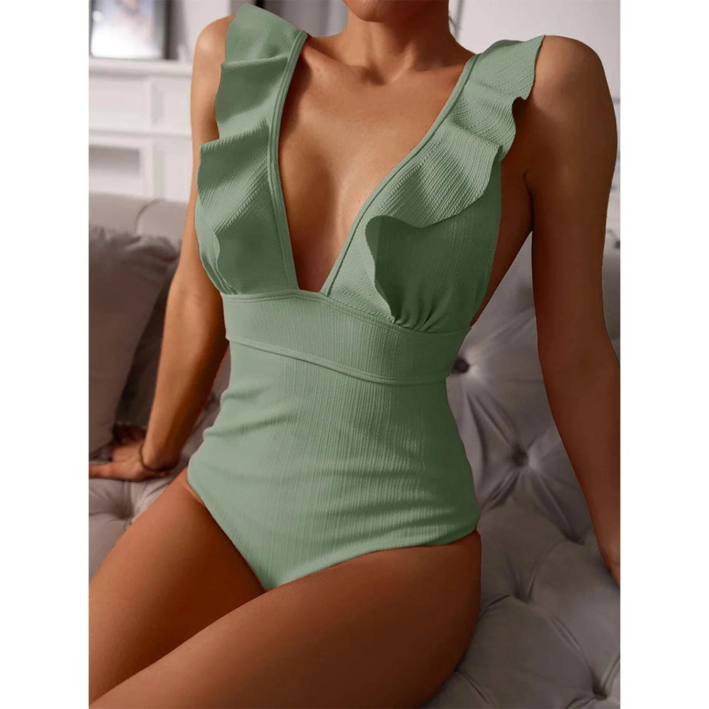 Monokini com babados SeaLure™ Valencia