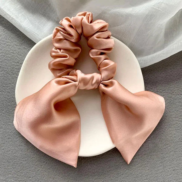 SatinÉclat™ Bowknot Scrunchie for Hair