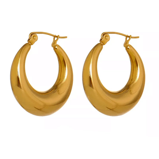 Elara Jewelry™ Chunky Gold Hoop Earrings