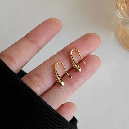 Elara Jewelry™ Minimalist Curved Hook Earrings