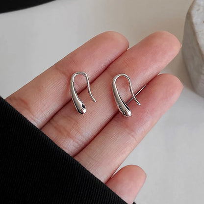 Elara Jewelry™ Minimalist Curved Hook Earrings