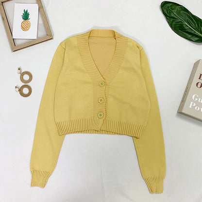 Lunara Winter™ Cropped Single-Breasted Cardigan