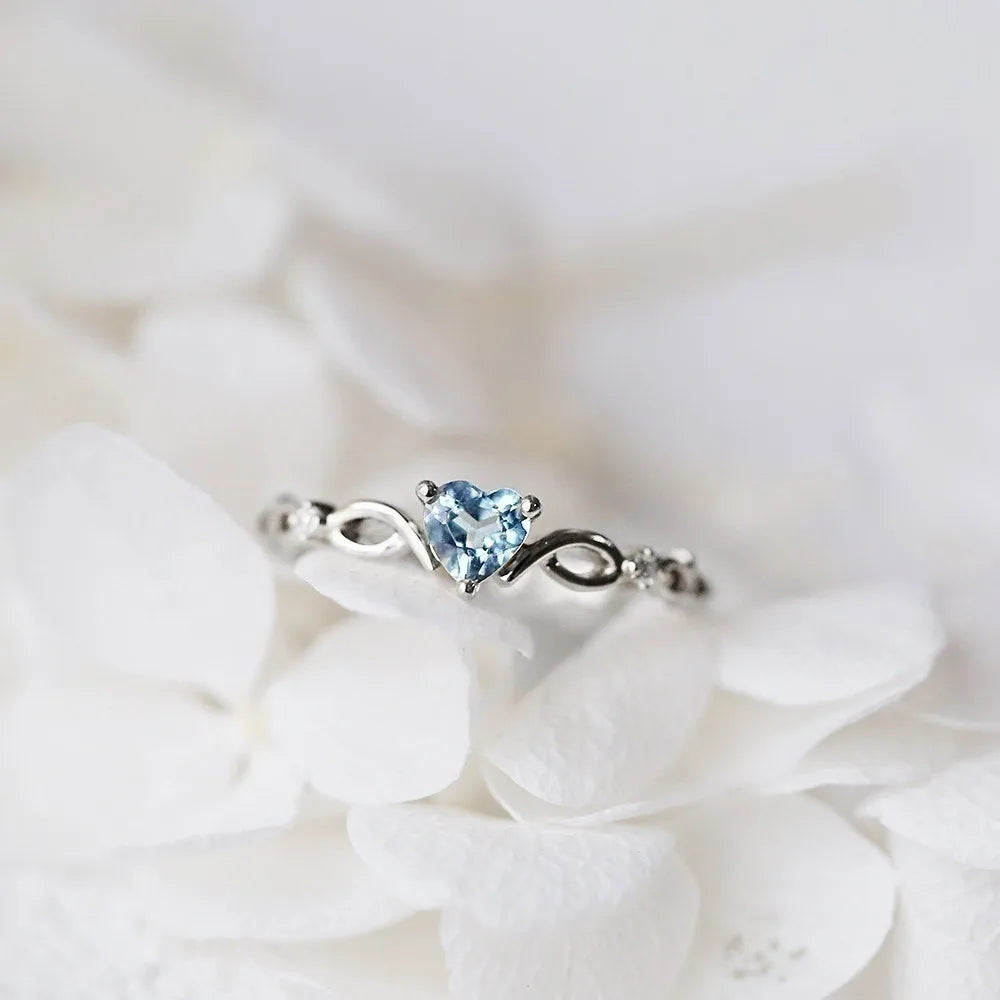 Elara Jewelry™ Heart Infinity Gemstone Ring