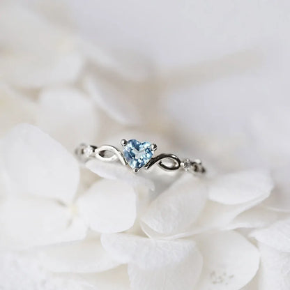 Elara Jewelry™ Heart Infinity Gemstone Ring