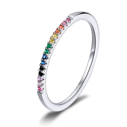 Elara Jewelry™ Lumine Rainbow Eternity Ring