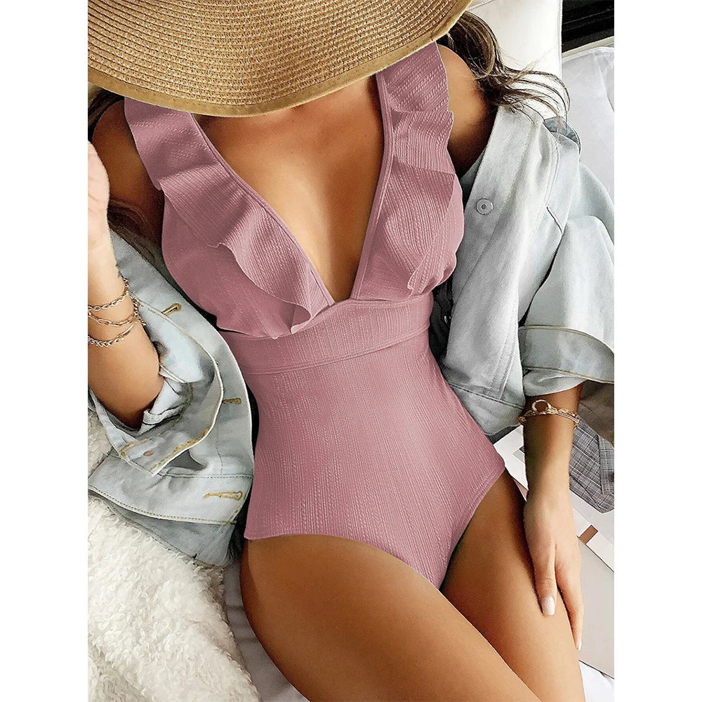 Monokini com babados SeaLure™ Valencia