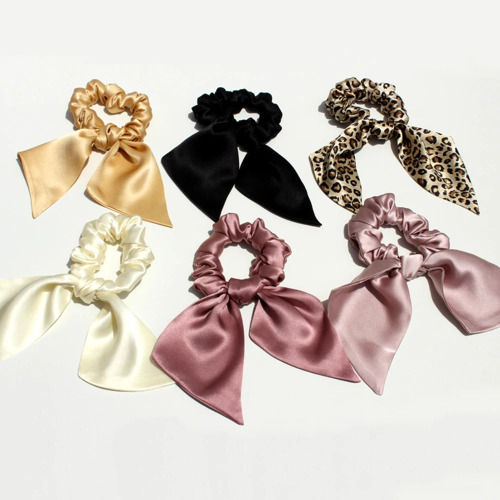 SatinÉclat™ Bowknot Scrunchie for Hair