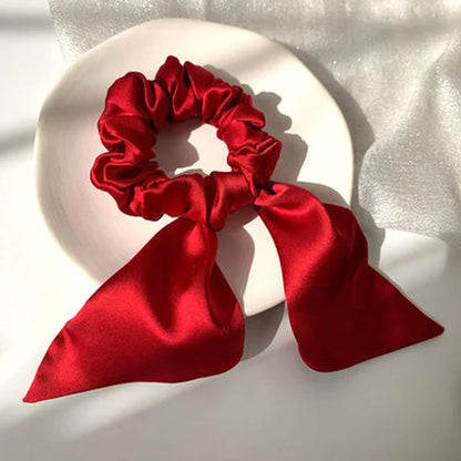 SatinÉclat™ Bowknot Scrunchie for Hair