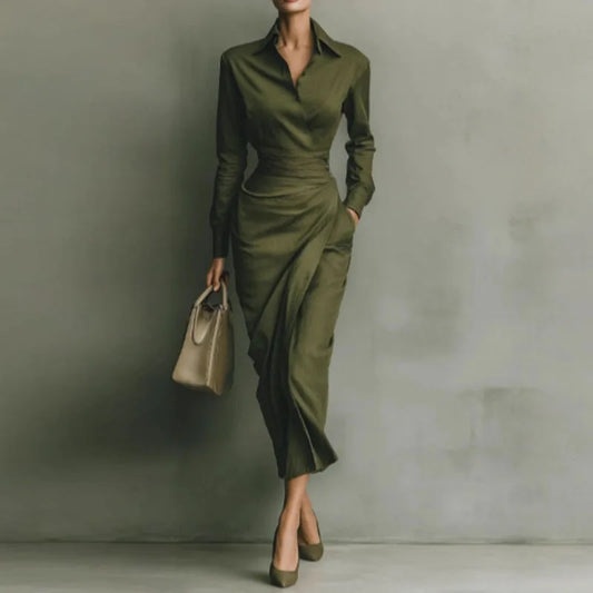 Amoura Dresses™ Robe Slim Taille Haute Boutonnée