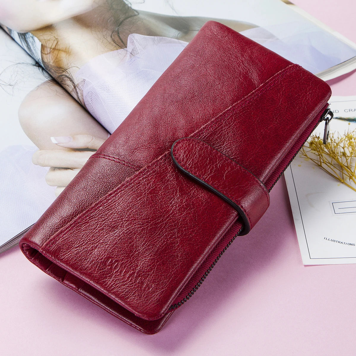 ÉlanBag™ Langes Portemonnaie aus echtem Leder