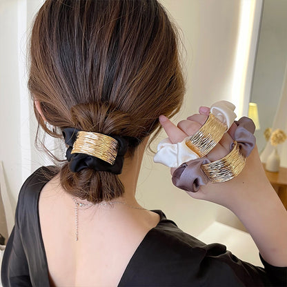 Satin Éclat™ Metal Design Hair Ties