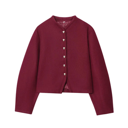 Casaco feminino chique minimalista com botões Lunara Winter™
