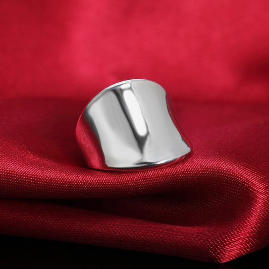 Elara Jewelry™ Wide Dome Statement Ring