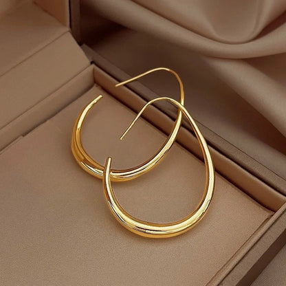 Elara Jewelry™Chunky Teardrop Hoop עגילי