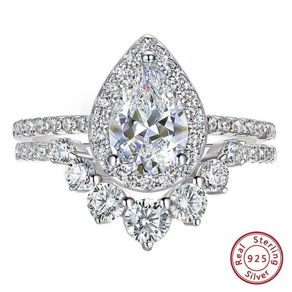 Elara Jewelry™ Pear Shaped Engagement Ring