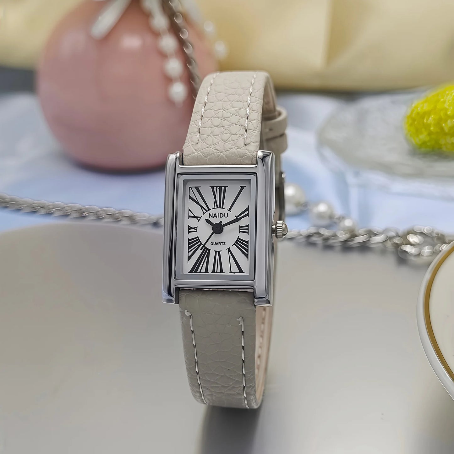 Velya Watches™ Leather Strap Square Watch
