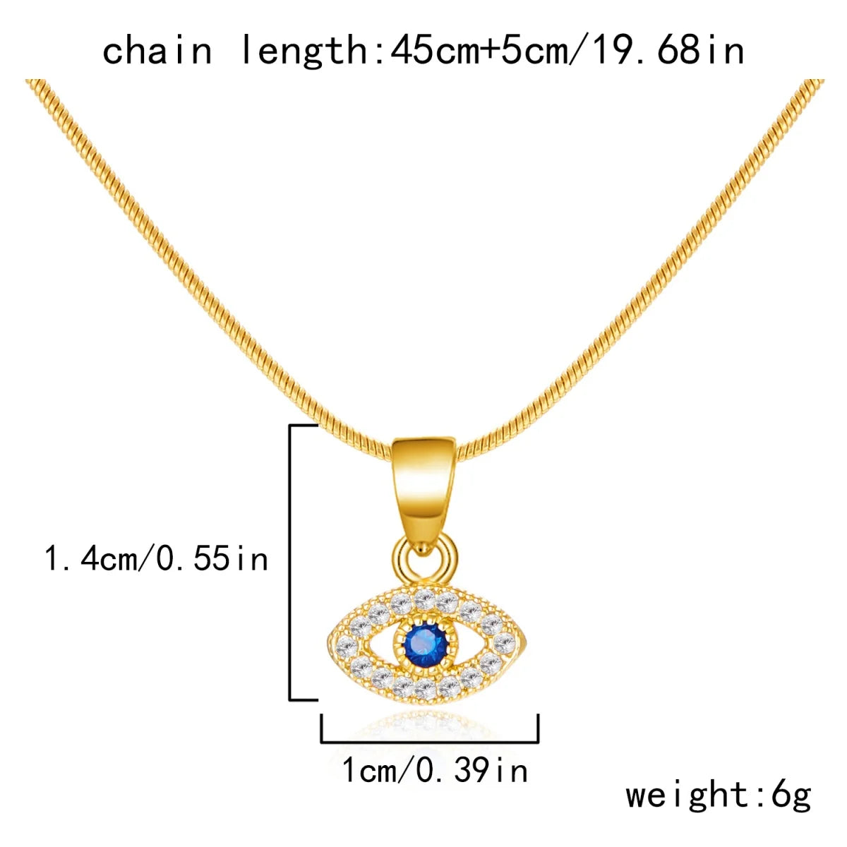Elara Jewelry™ Élysia Eye Pendant Necklace