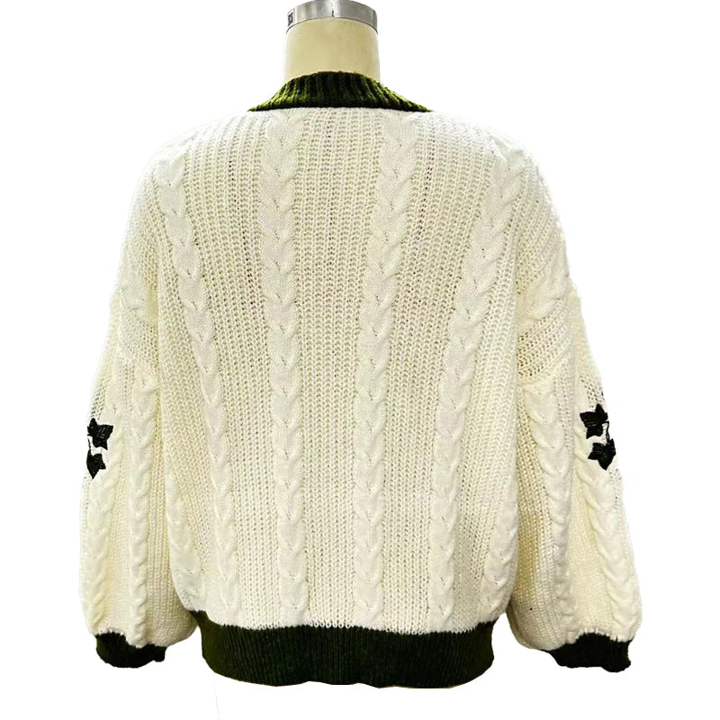 Lunara Winter™ Embroidered Button Cardigan