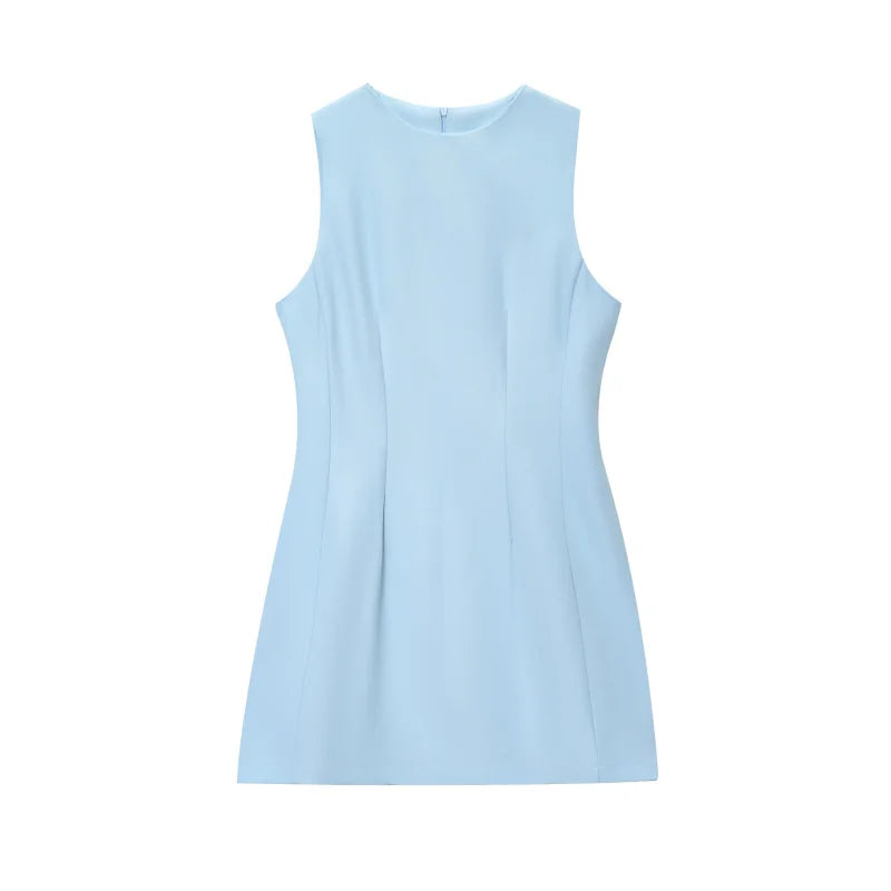 Amoura Dresses™ Round Neck Sleeveless Dress