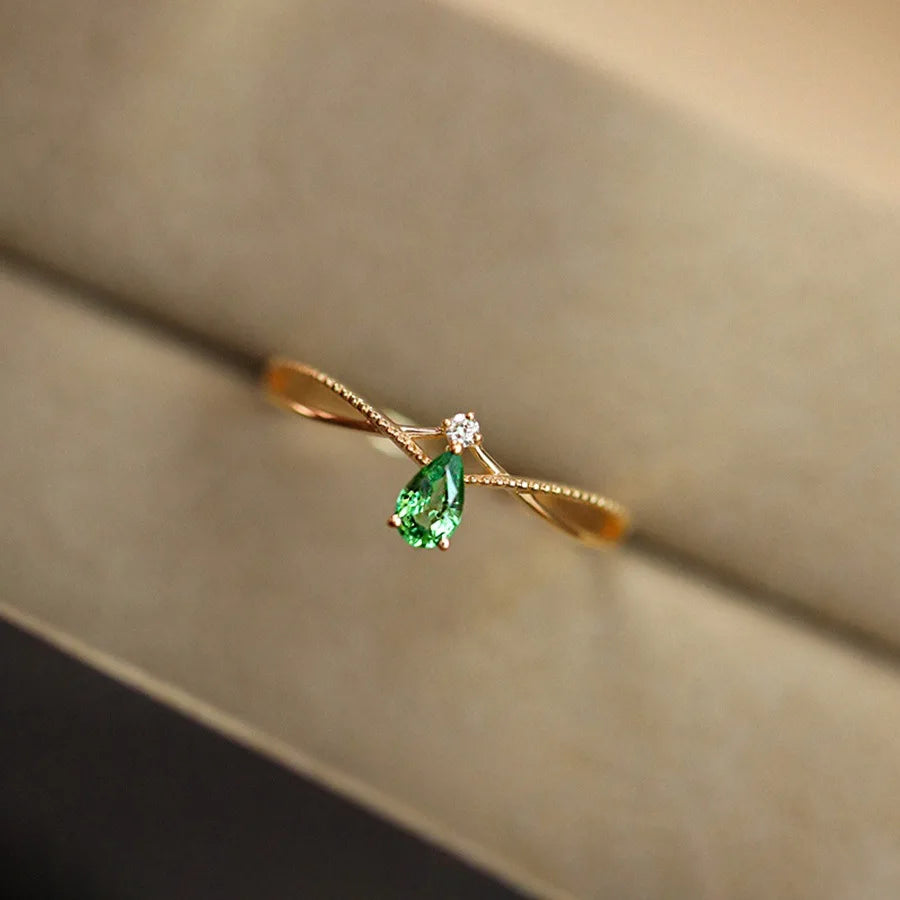 Elara Jewelry™ Emerald Whisper Ring