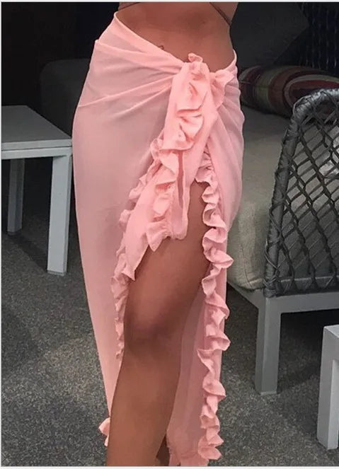 SeaLure™ Seraphina Maxi Sarongue com babados