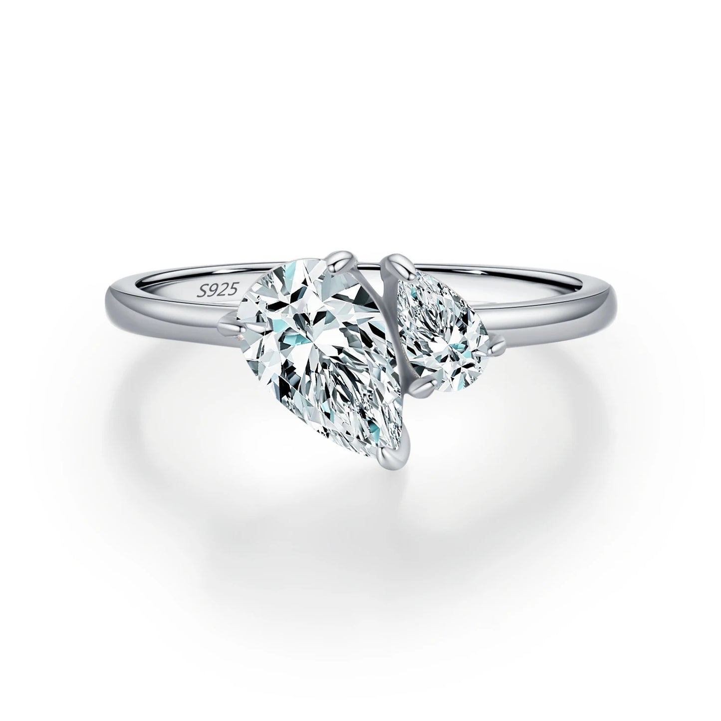 Elara Jewelry™ Éclat Duo Birnenring