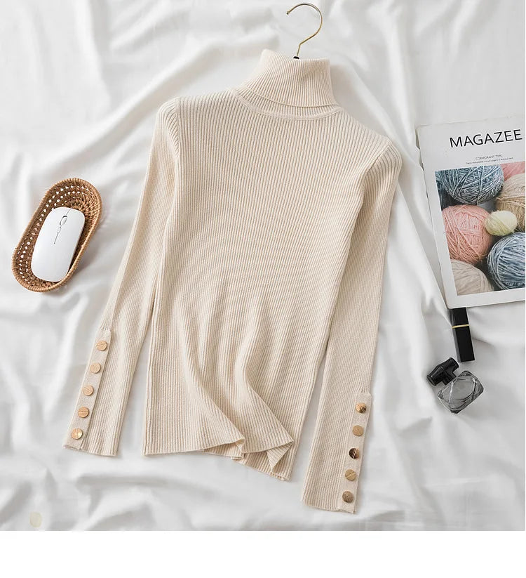 Pull à col roulé Lunara Winter™ avec détails de boutons