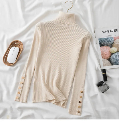 Pull à col roulé Lunara Winter™ avec détails de boutons