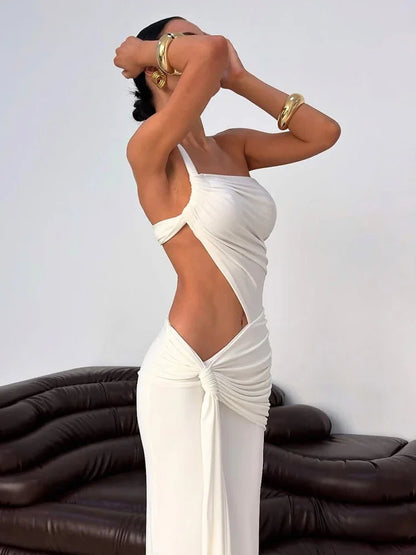 Amoura Dresses™ Backless Hollow One Shoulder Dress