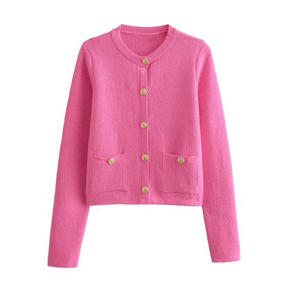 Lunara Winter™ Damen-Strickpullover mit Knöpfen