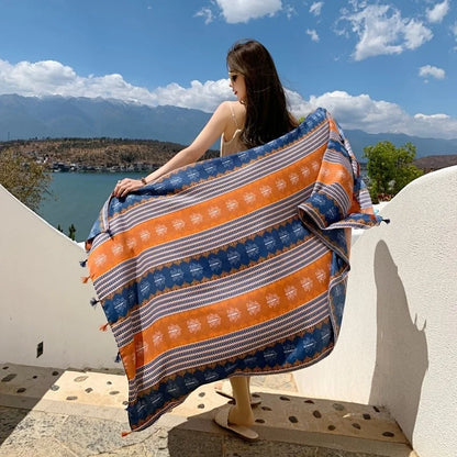 SeaLure™ Aura Artisanal Silk-Blend Shawl