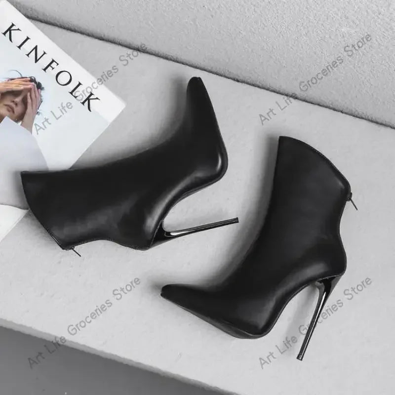 Solenne Shoes™ Bottines à talons hauts et bout pointu