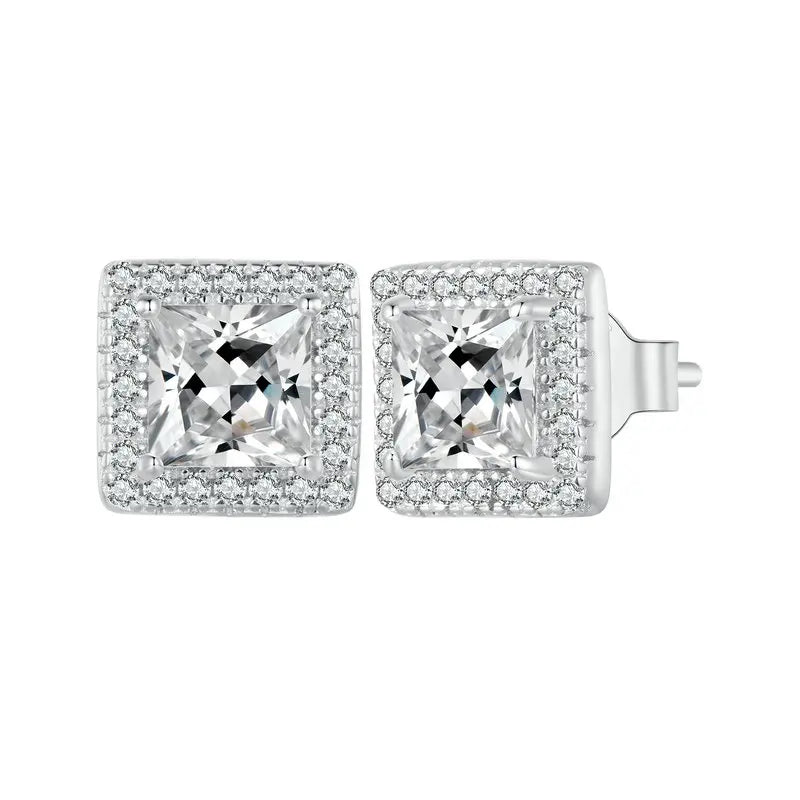 Elara Jewelry™ Celestia Halo Stud Earrings