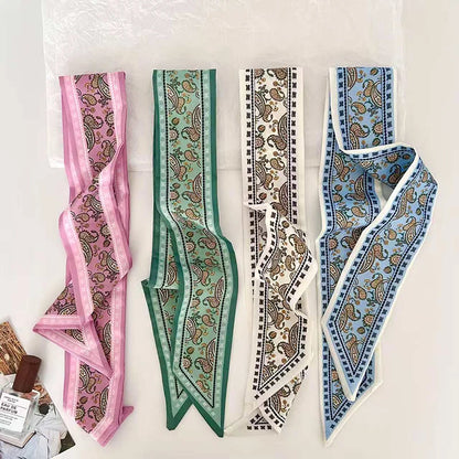 SatinÉclat™ Women Long Silk Scarf Strip