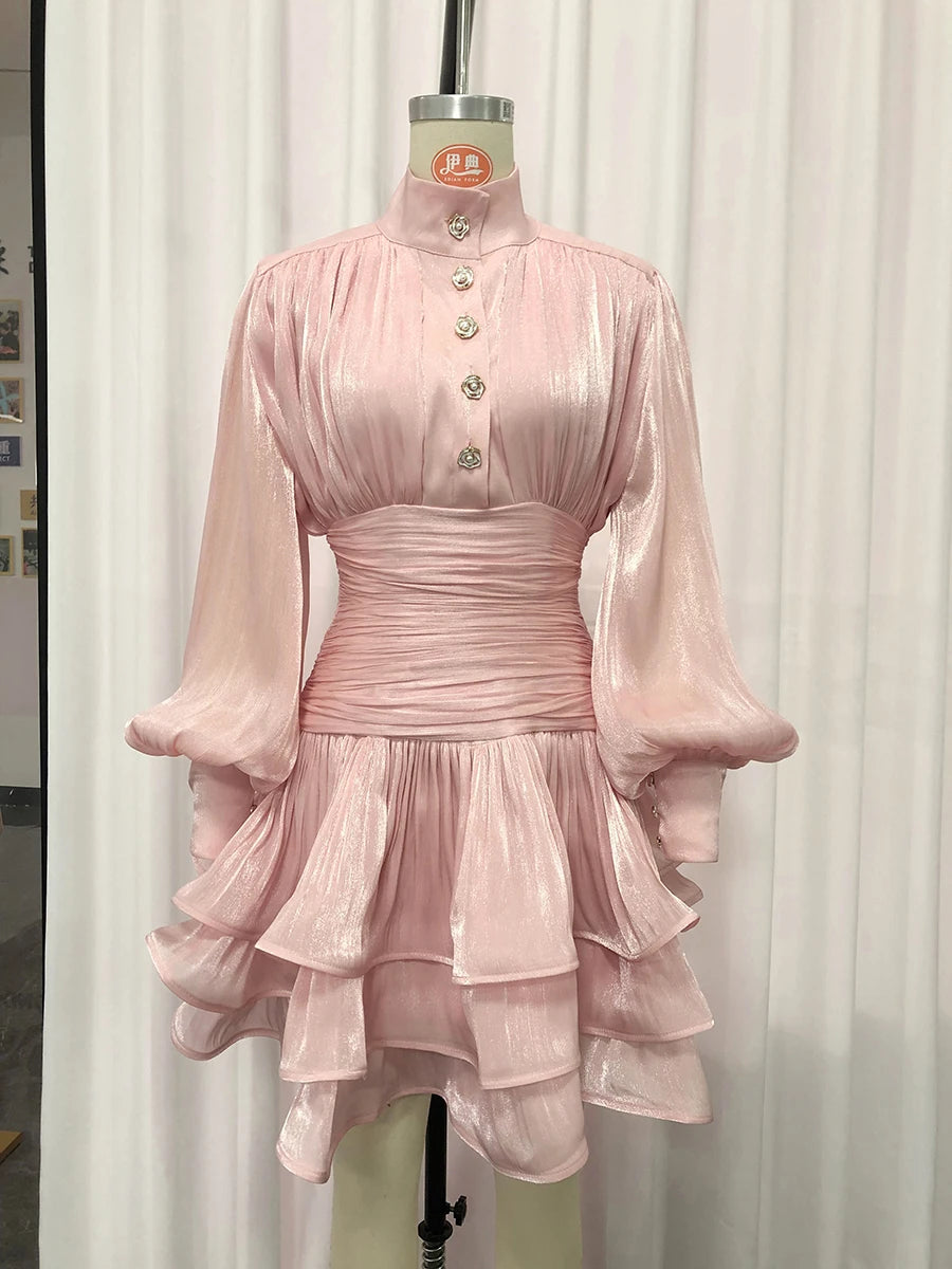 Amoura Dresses™ Women Puff Sleeves Ruched Waist