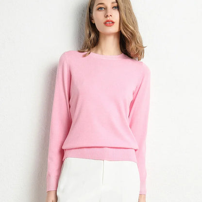 Pullover in cashmere slim con scollo a O Lunara Winter™