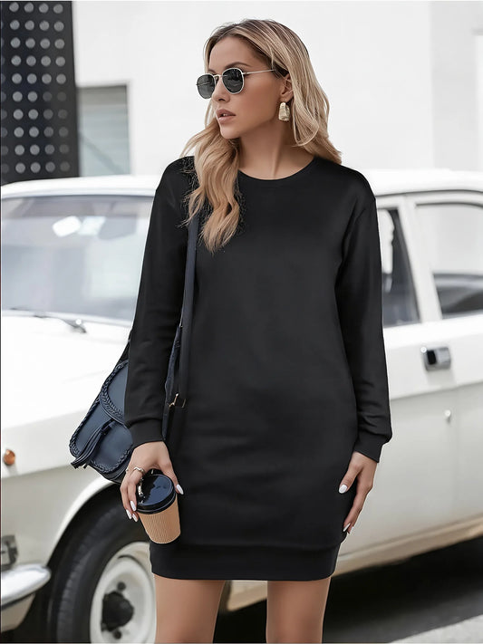Amoura Dresses™ Minimalist Long Sleeve Mini Dress