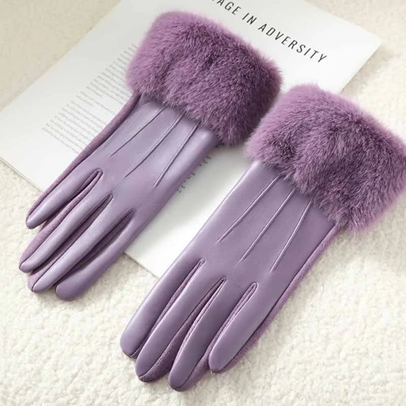 Lunara Winter™ Damen-PU-Lederhandschuhe