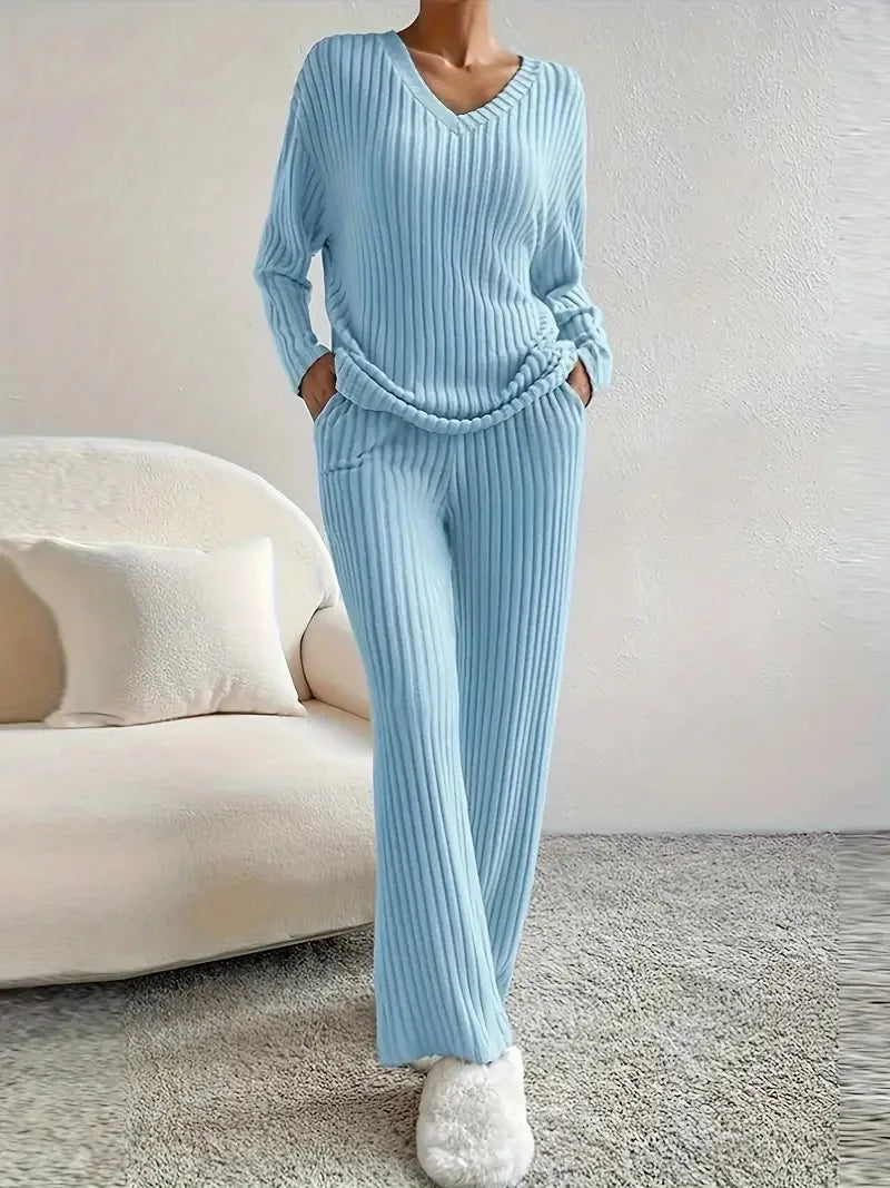 Lunara Winter™ 2-Piece V-Neck Sweater Set