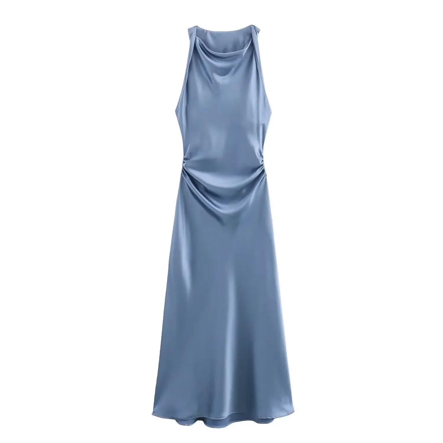Amoura Dresses™ Sleeveless Satin Texture Dress