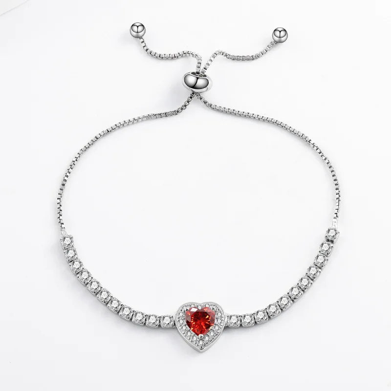 Elara Jewelry™ Amora Crystal Heart Bracelet
