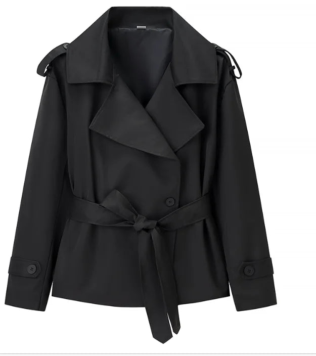 Lunara Winter™ Lapel Lace-Up Trench Coat