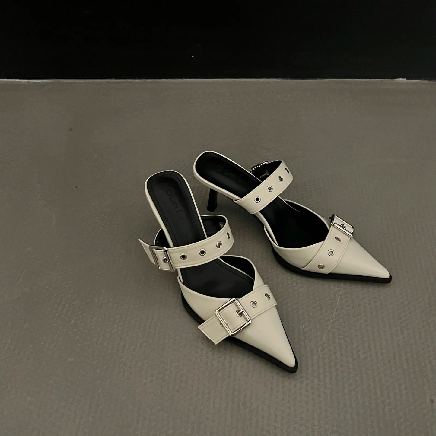 Solenne Shoes™ Belt Buckle Heel Pumps